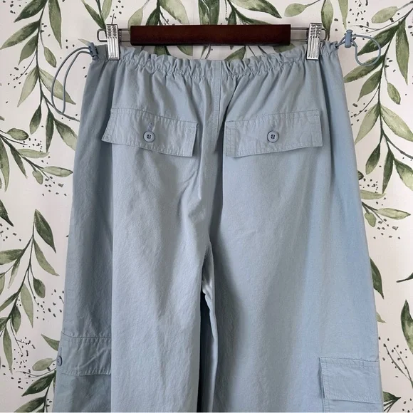 PacSun Parachute Cargo Pants. Light Blue. Medium. - Picture 3 of 10